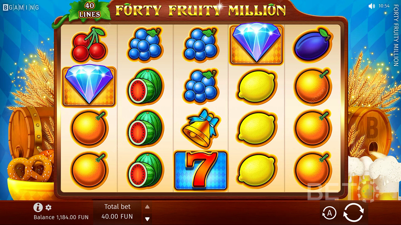 Anmeldelse af Forty Fruity Million på BETO