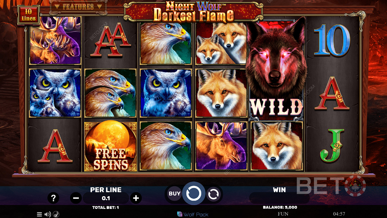 Night Wolf Darkest Flame Spil For sjov