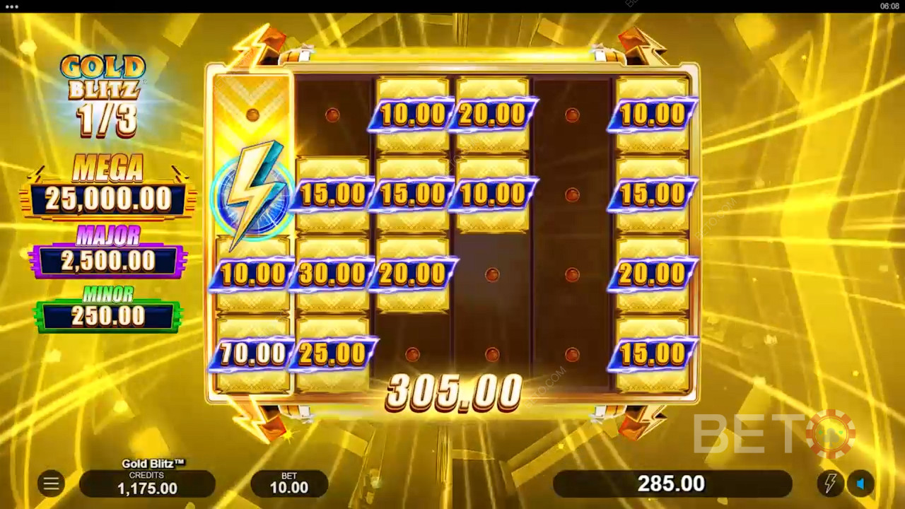 Saml Cash-symboler og vind stort i Gold Blitz-funktionen