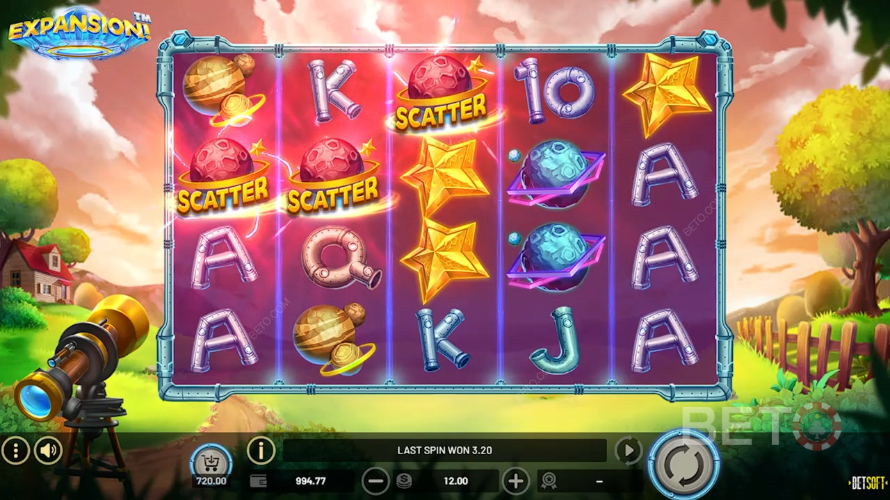 Få 3 eller flere Scatters for at udløse Gratis Spins