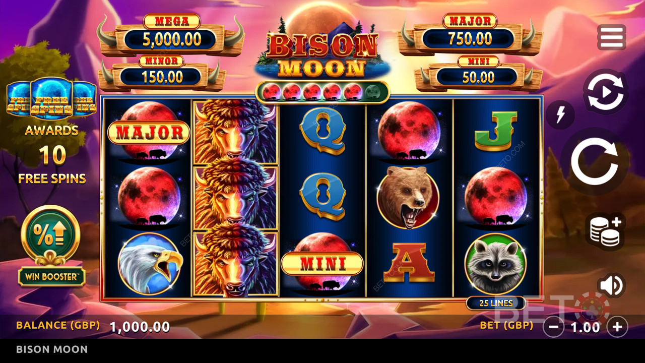 Bison Moon anmeldelse fra BETO Slots