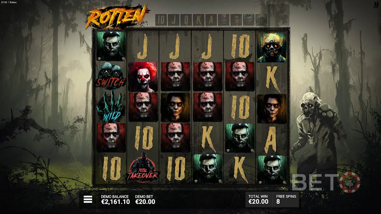 De større hjul giver flere chancer for at vinde på Rotten spilleautomaten