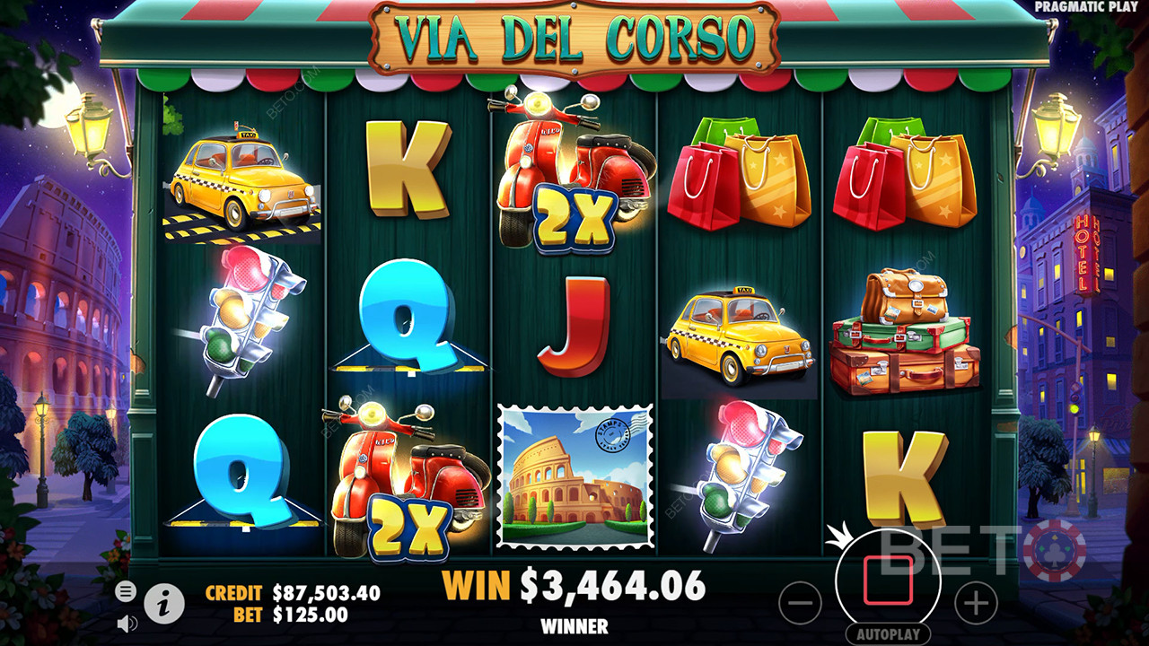 Via Del Corso anmeldelse fra BETO Slots