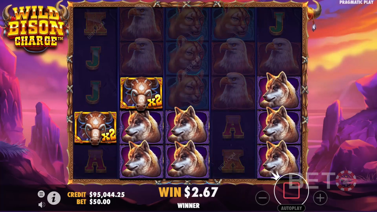 Sådan spiller du Wild Bison Charge fra Pragmatic Play