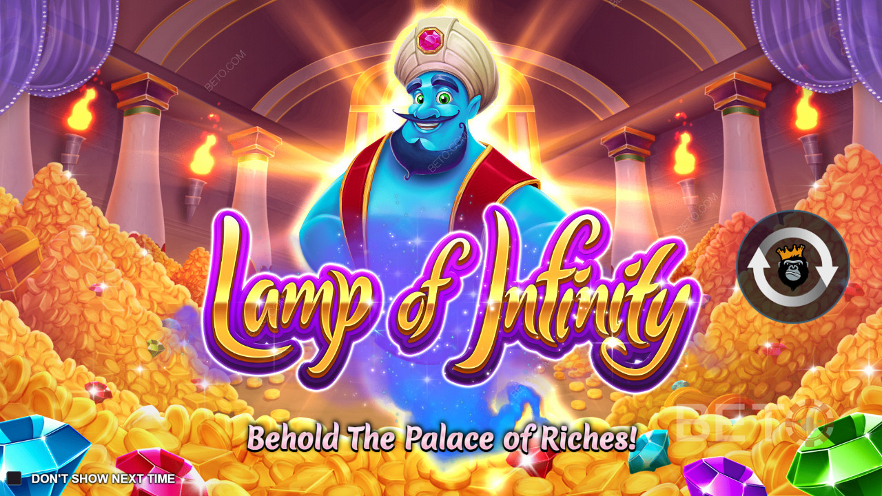 Bed ånden om at opfylde dine ønsker på Lamp of Infinity online spillemaskinen