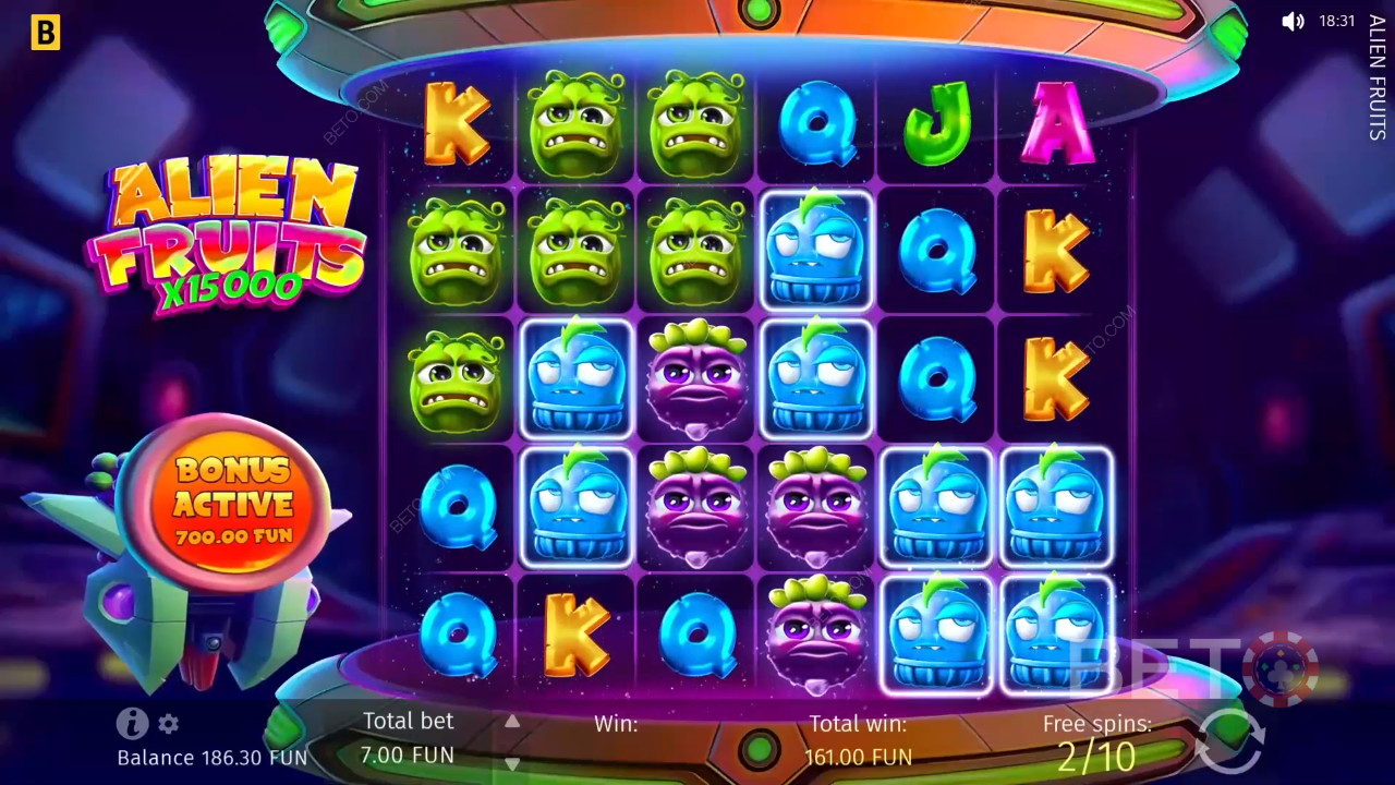 Sådan spiller du Alien Fruits fra BGaming