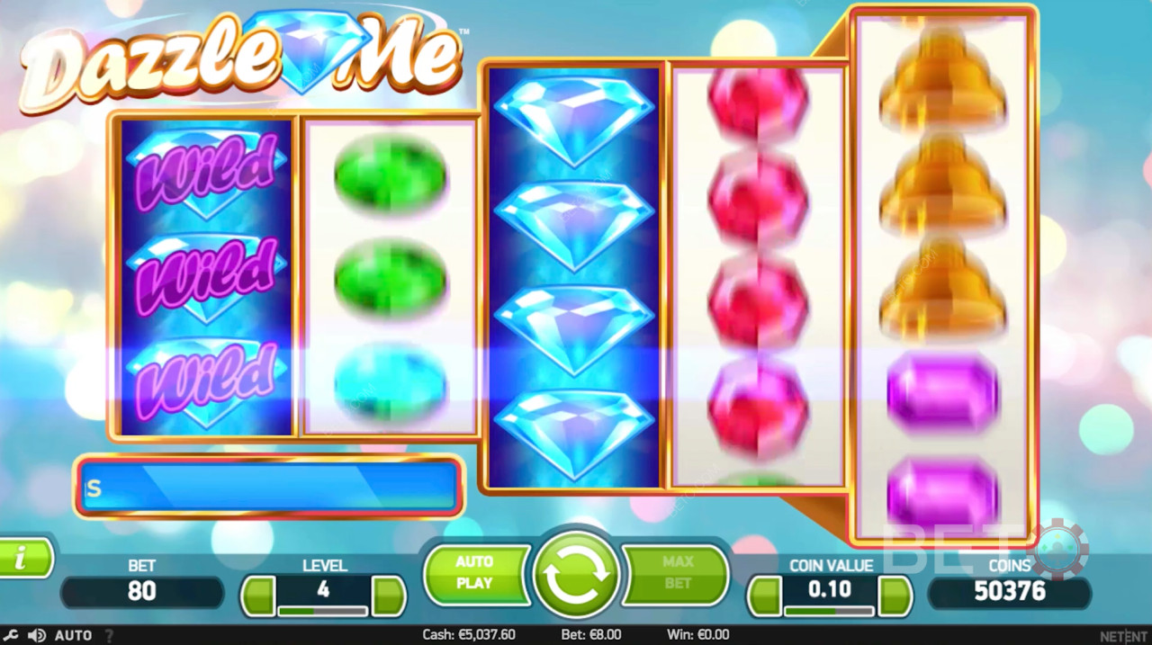 To Vilde Hjul i Dazzle Me Spilleautomat