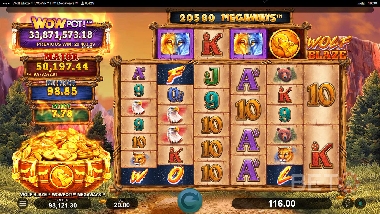 Wolf Blaze WOWPOT! Megaways Spil For sjov