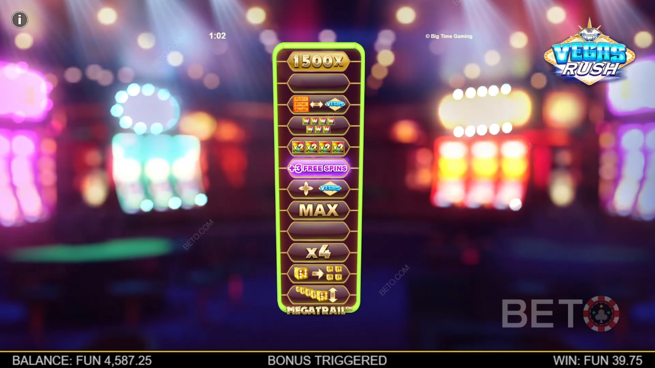 Vegas Rush: Få symboler til at dele sig, tilføj tilfældige Wilds og mere