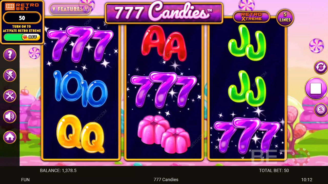 777 Candies Anmeldelse fra BETO Slots