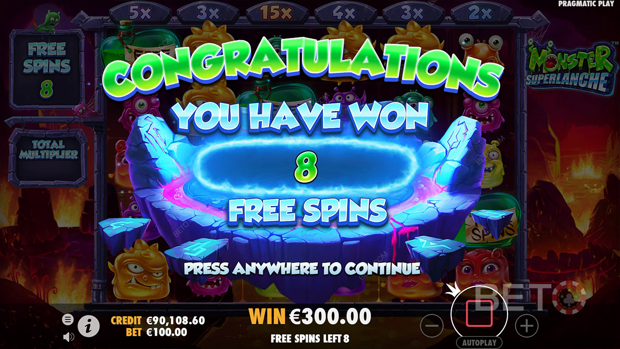 Vind 5.000 gange din indsats i Monster Superlanche!