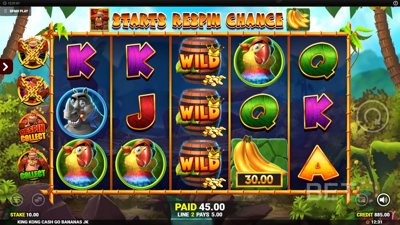 Bonusfunktioner Forklaret i King Kong Cash Go Bananas af Blueprint