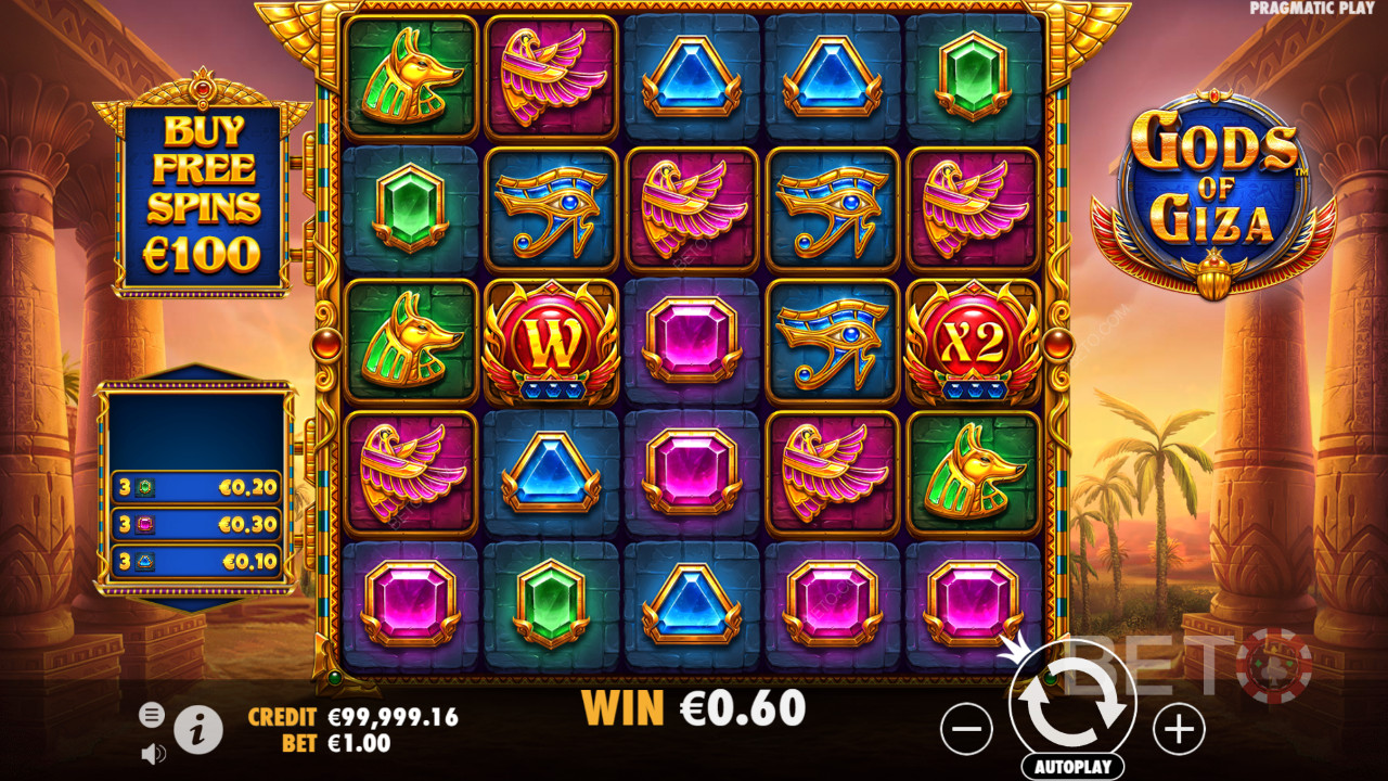 Sådan spiller du Gizas Guder fra Pragmatic Play