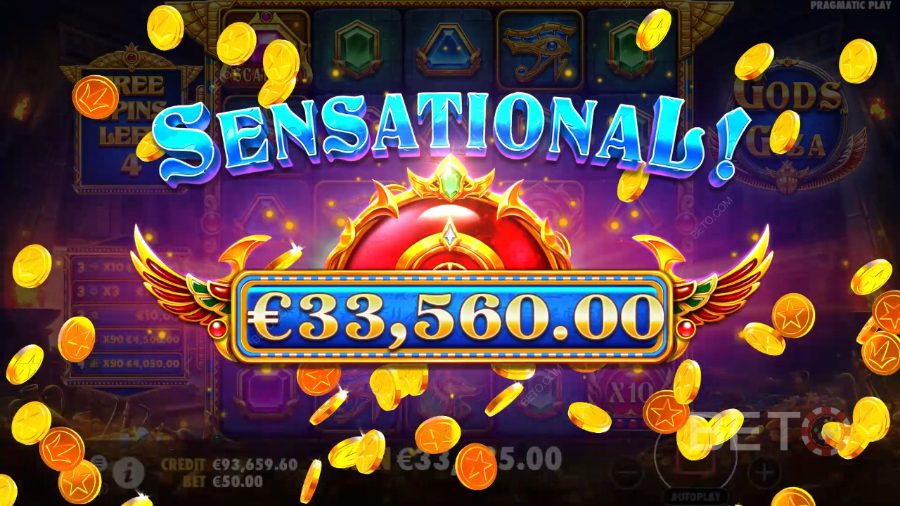 Vind 5.000 gange din indsats i Gizas Guder spilleautomat!