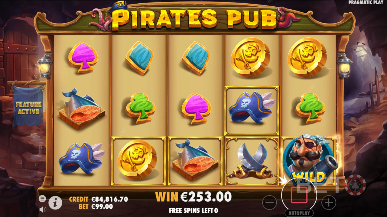 Bonusfunktioner i Pirates Pub fra Pragmatic Play