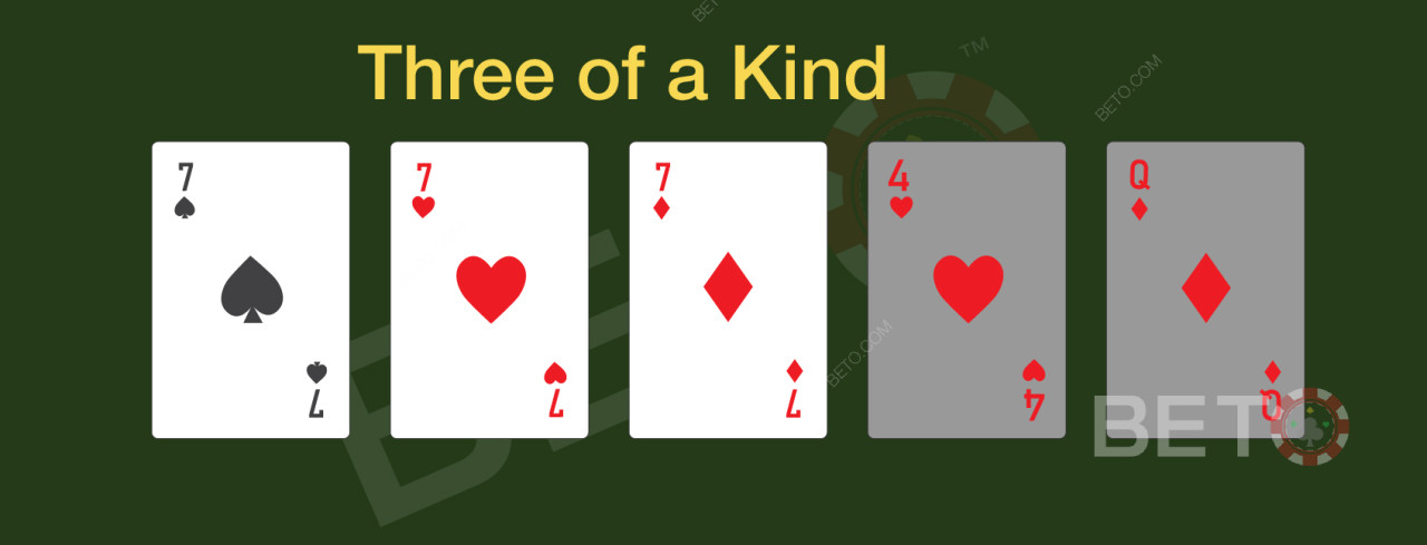 Tre ens i online poker: Sådan vinder du