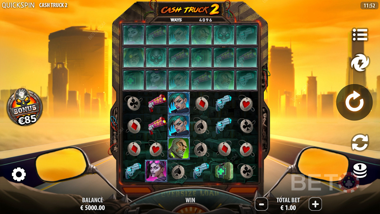 Sådan spiller du Cash Truck 2 fra Quickspin