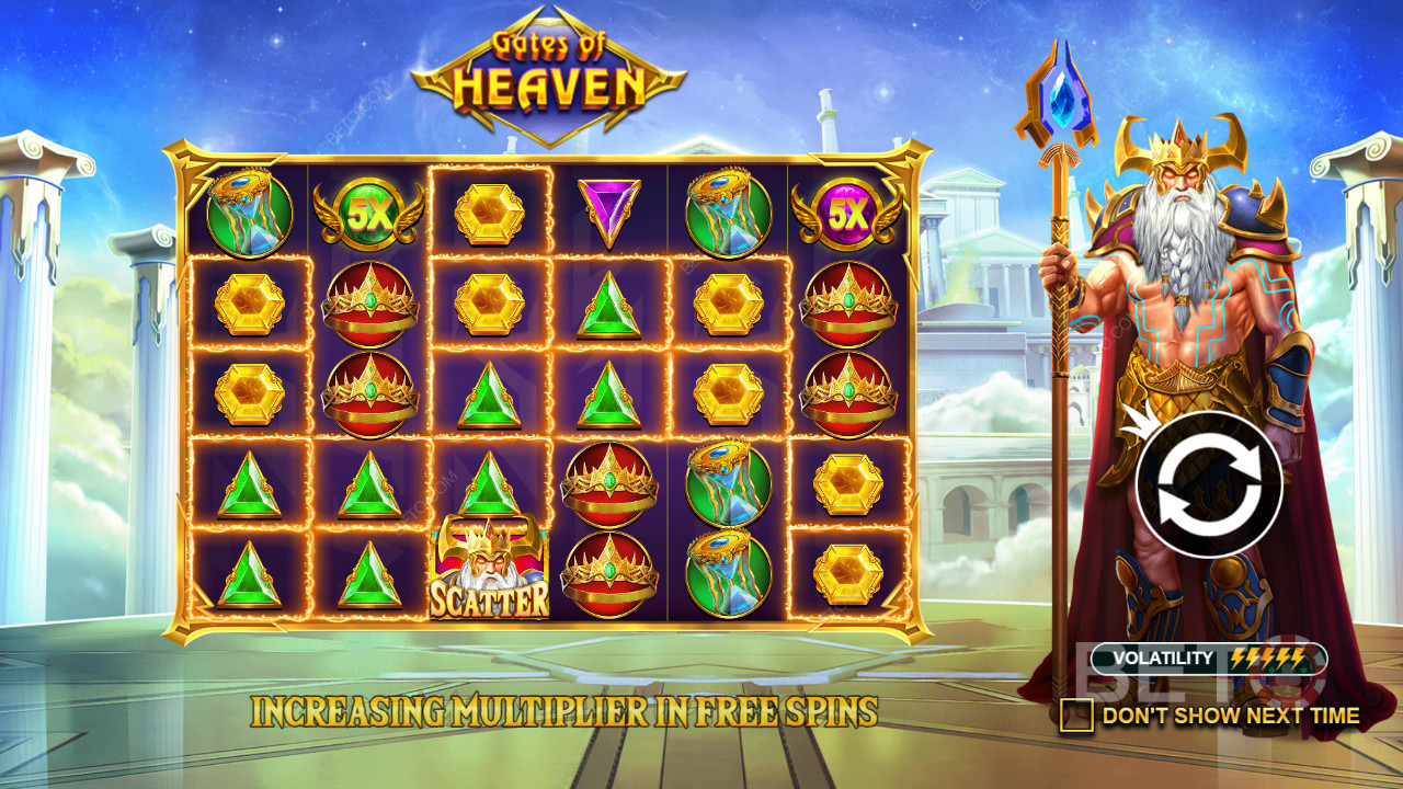 Scatter-gevinster giver solide udbetalinger i Gates of Heaven spilleautomaten