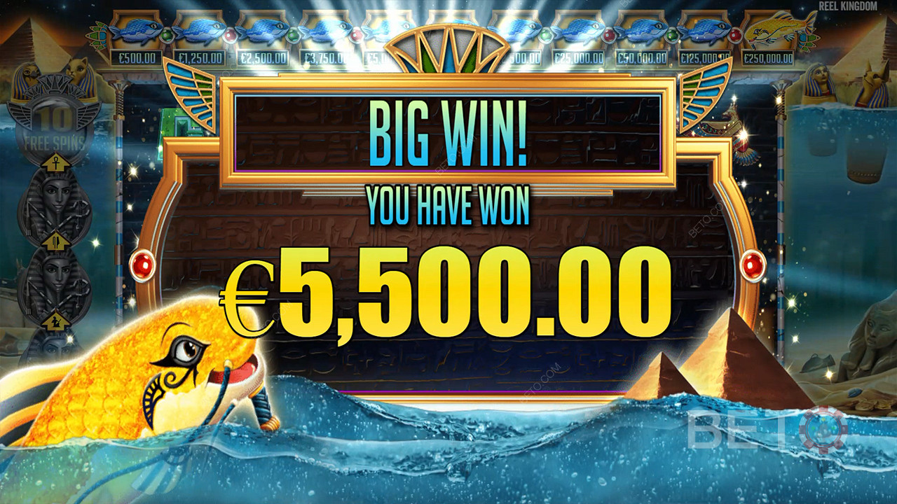 Vind 10.000 gange din indsats i Fish Eye-spilleautomaten!