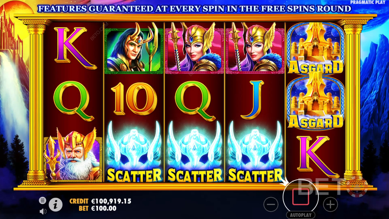 Få 3 Scatter-symboler på midterhjulene for at udløse gratis spins
