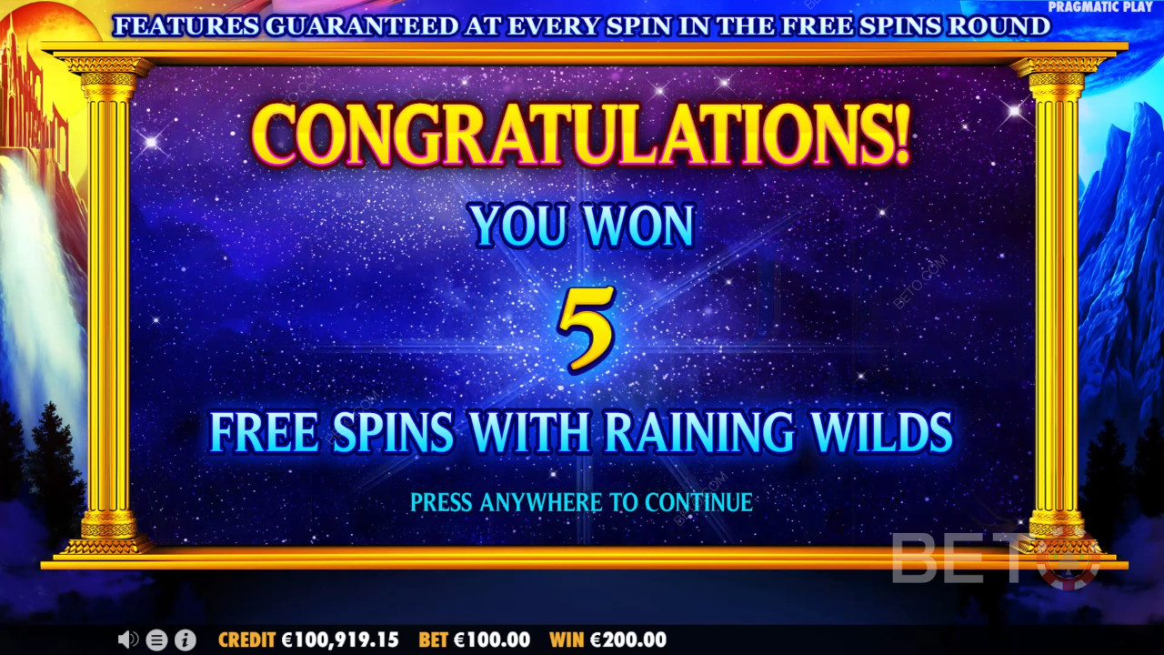 Nyd gratis spins med op til 5 tilfældige wilds på hvert spin