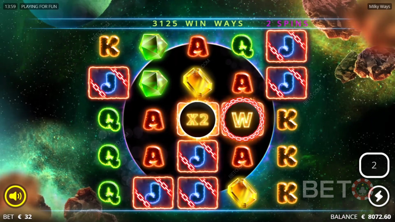 Fusion Spins udløses ved hver gevinst under Gratis Spins