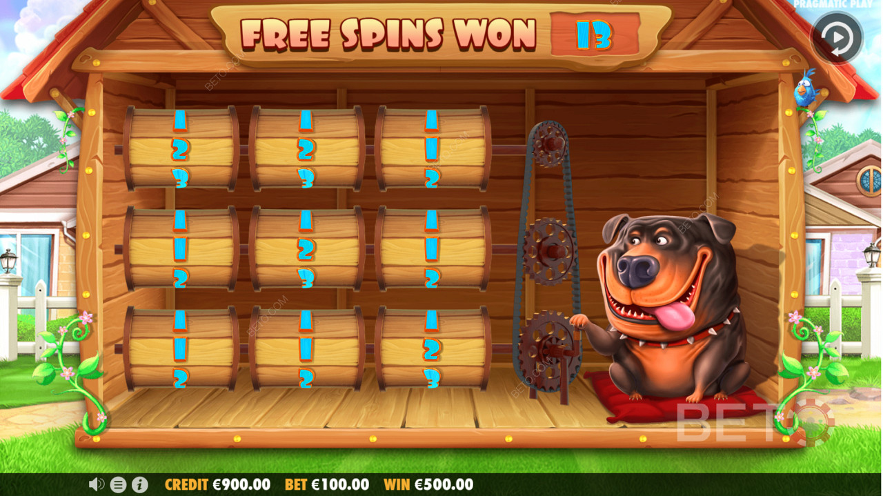 Vind free spins i The Dog House unikke bonus