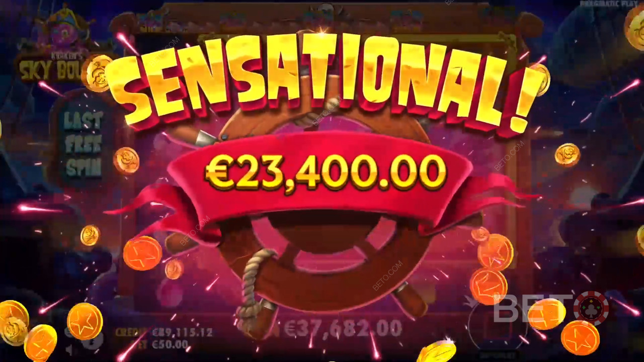 Vind 5.000 gange din indsats i Sky Bounty-automaten!