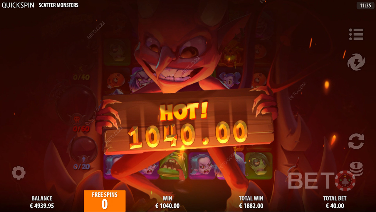 Anmeldelse af Scatter Monsters på BETO Slots