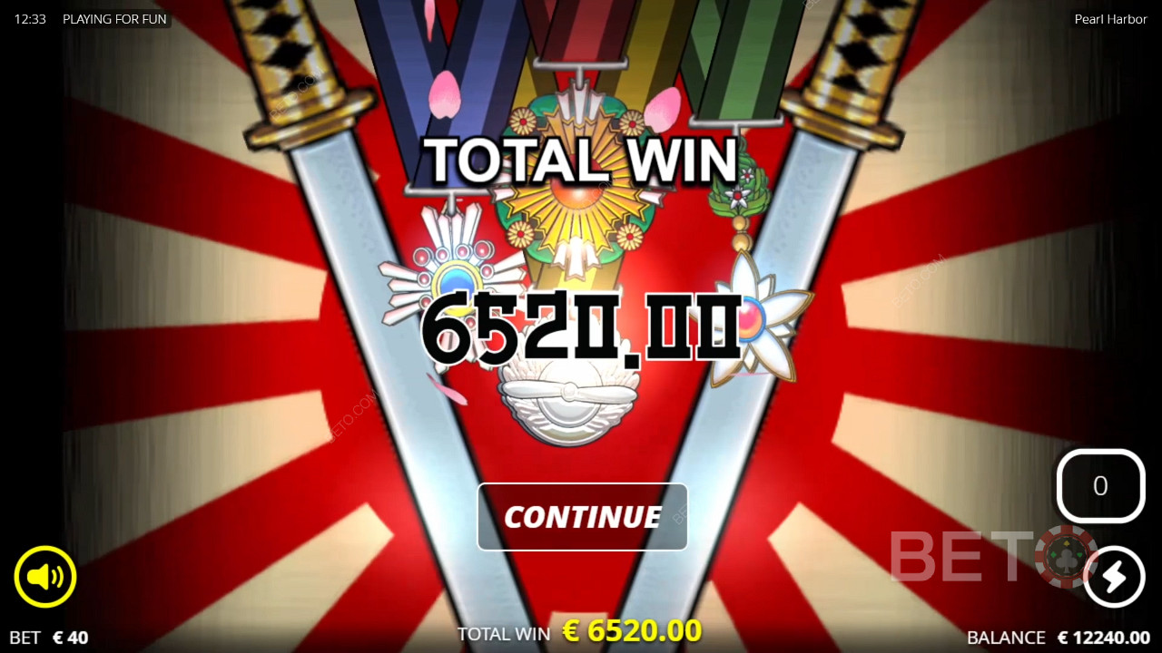 Vind 41.127x Din indsats i Pearl Harbor spilleautomaten!