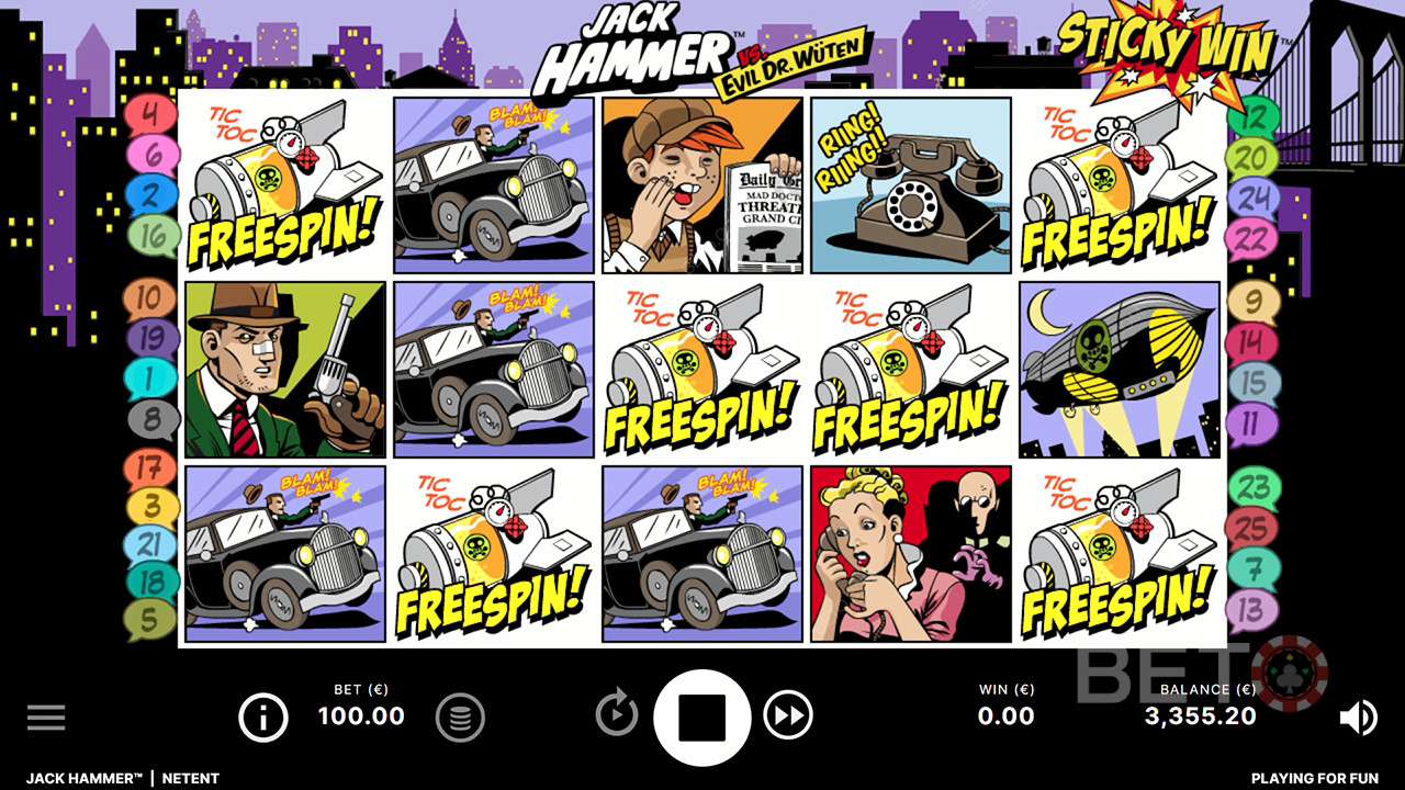 Få 5 eller flere Free Spin-symboler for at udløse Gratis Spins