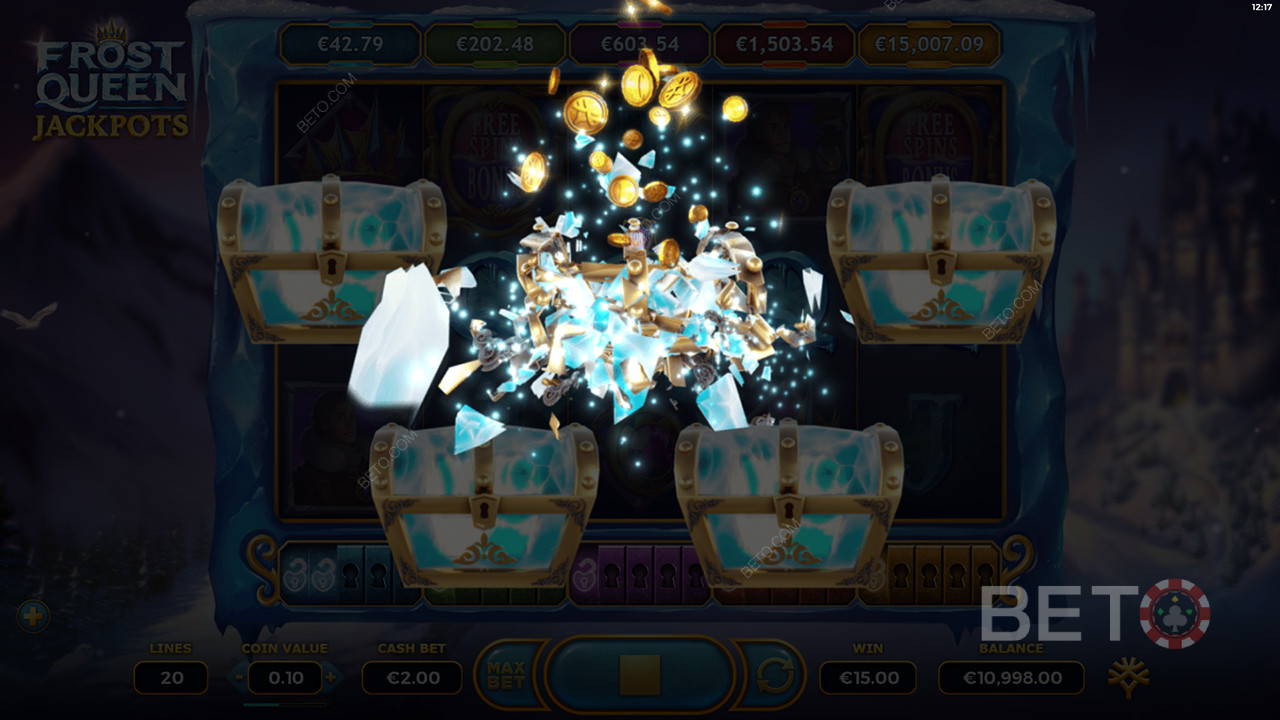Knæk skatkisten og vind stort i Frost Queen Jackpots