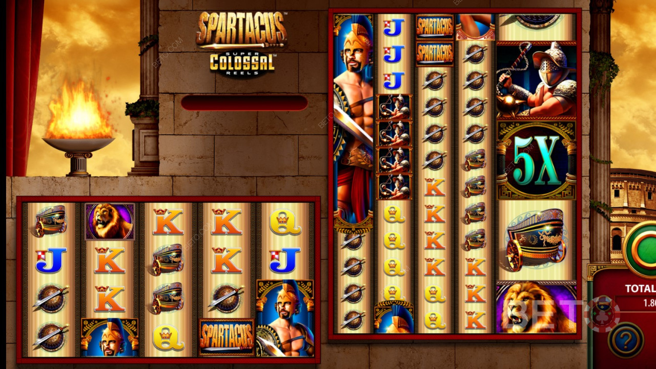 Spartacus Super Colossal Reels: Episk Gladiatorspil