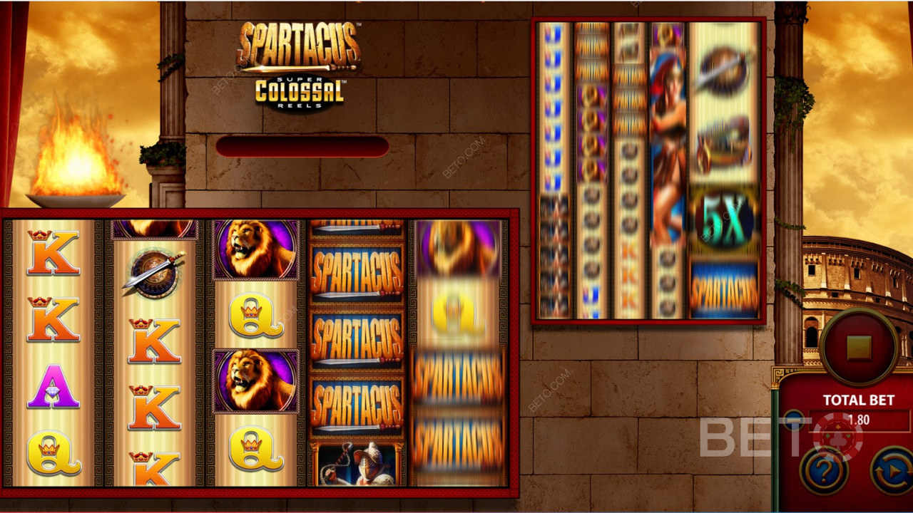 Spartacus Super Colossal Reels spilleautomaten