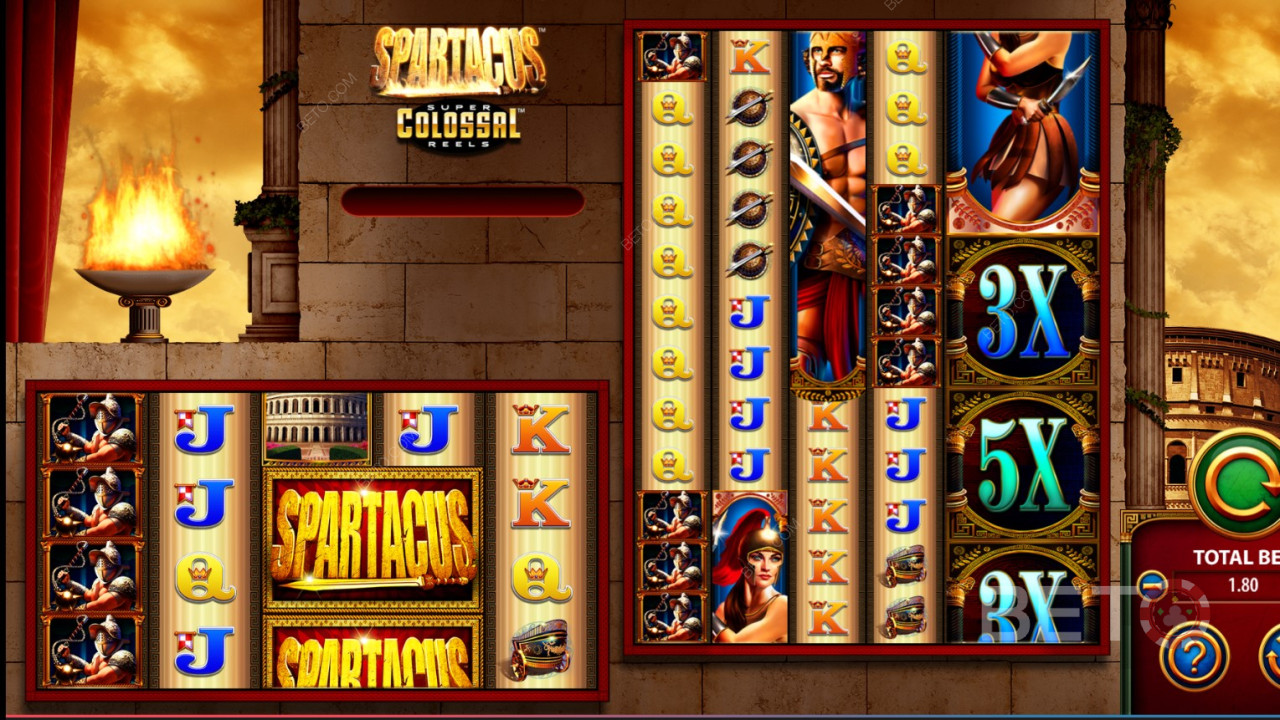 Super Spartacus Mega Gevinster i Spartacus Super Kolossale Hjul