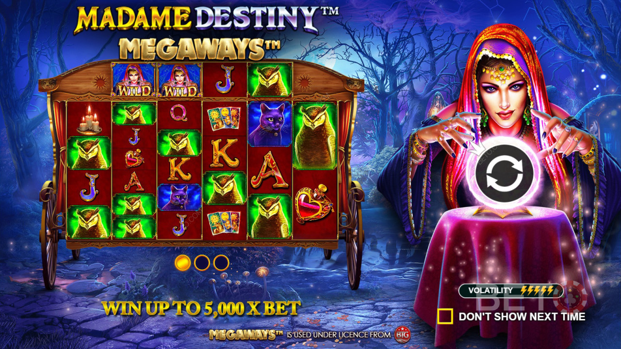 Et eksempel på gameplay fra Madame Destiny Megaways