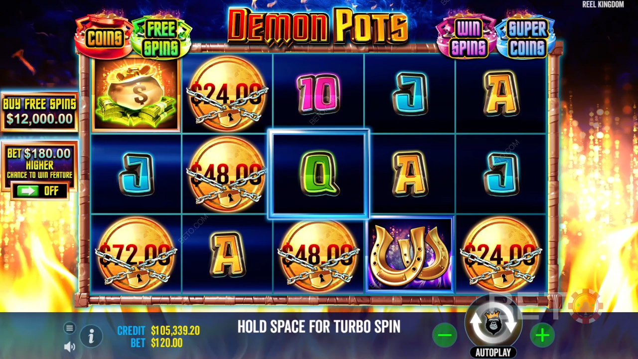 Bonusfunktioner forklaret i Demon Pots fra Reel Kingdom