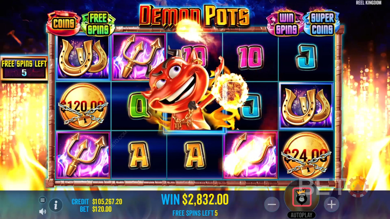 Demon Pots Anmeldelse fra BETO Slots