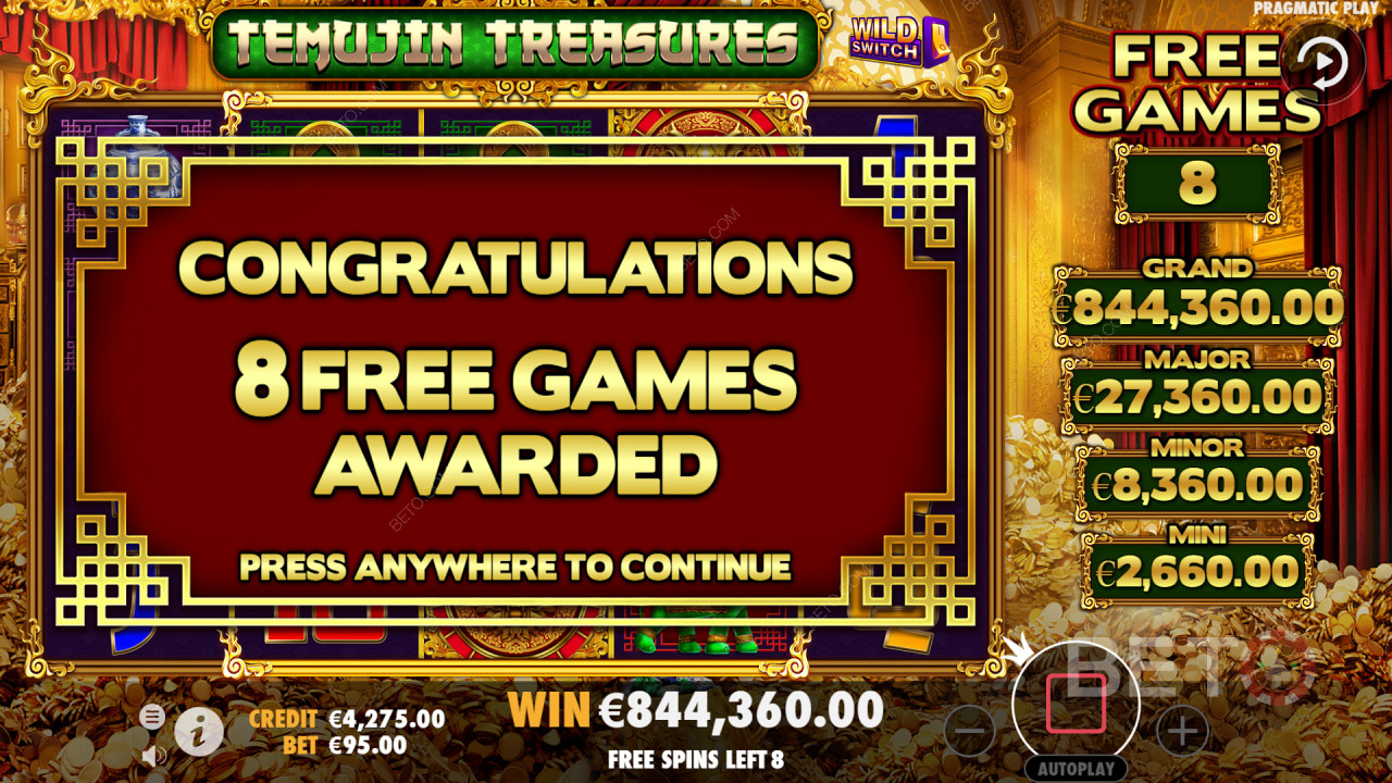 Bonusfunktioner såsom Lucky Wheel kan give dig free spins i Temujin Treasures