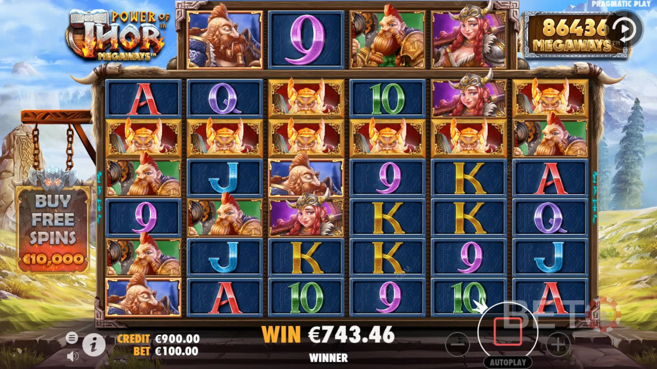 Spil Power of Thor Megaways gratis på BETO