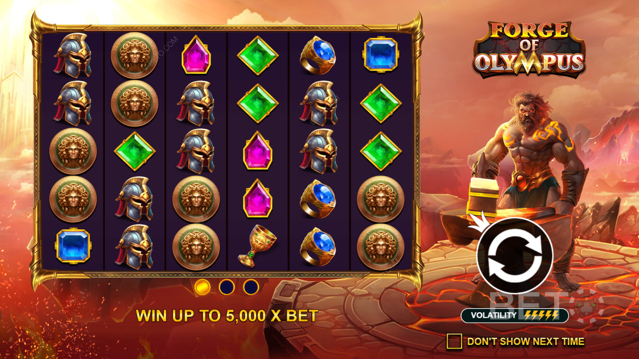 Vind op til 5.000 gange din indsats i Forge of Olympus