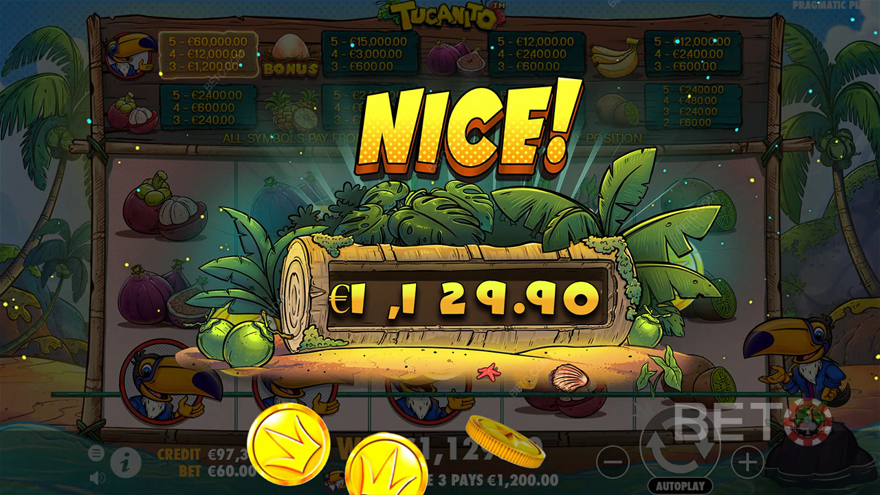 Vind 1.000 gange din indsats i Tucanito spilleautomaten!