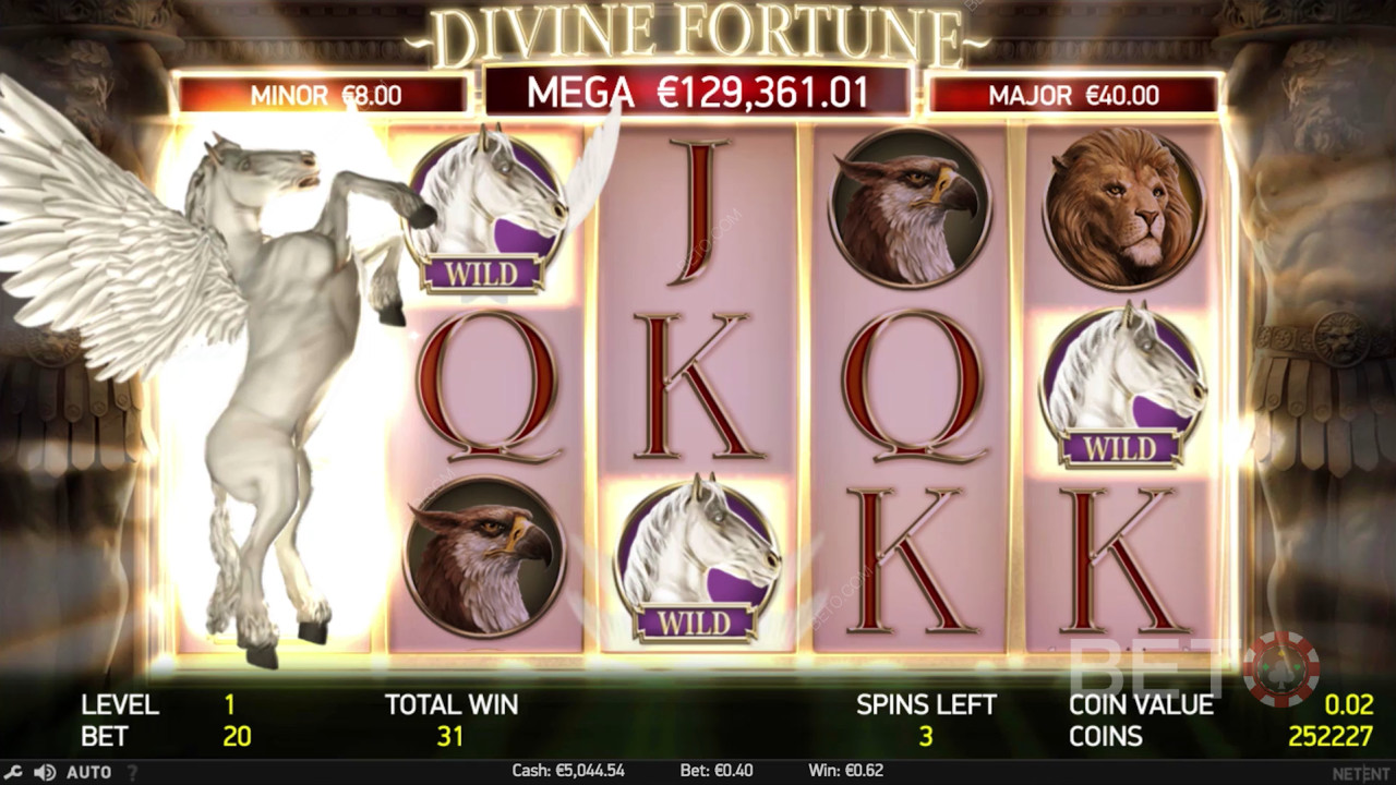 Jagten på de vilde symboler i Divine Fortune