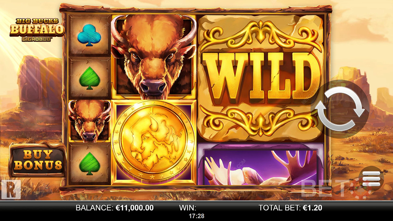 Store Gevinster: Buffalo Gigablox på BETO Slots