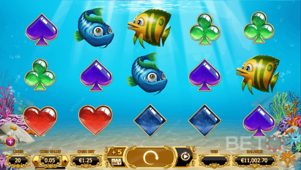 De laveste betalende kortsymboler i Golden Fish Tank