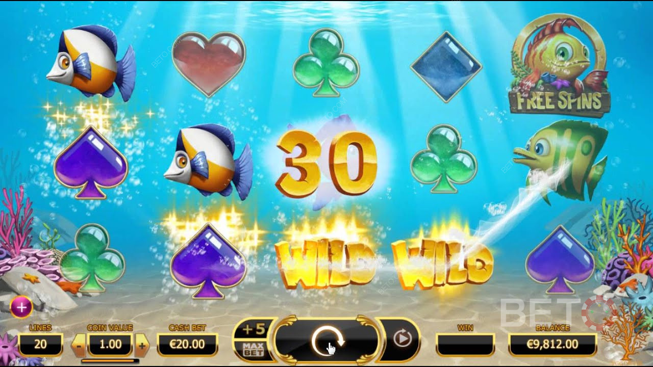 Ramt en høj gevinst med Wilds i Golden Fish Tank