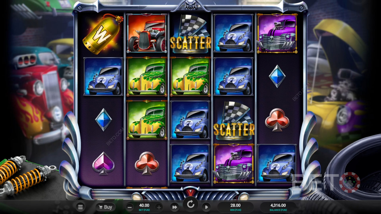 Hot Rod Racers Anmeldelse fra BETO Slots