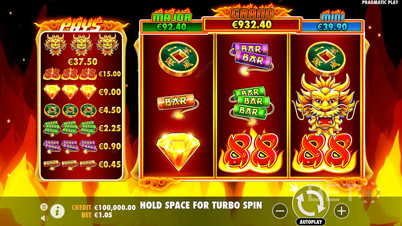 Sådan spiller du Pragmatic Plays Fire 88