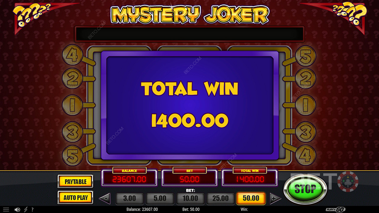Vind 6.020x Din indsats i Mystery Joker Spilleautomaten!