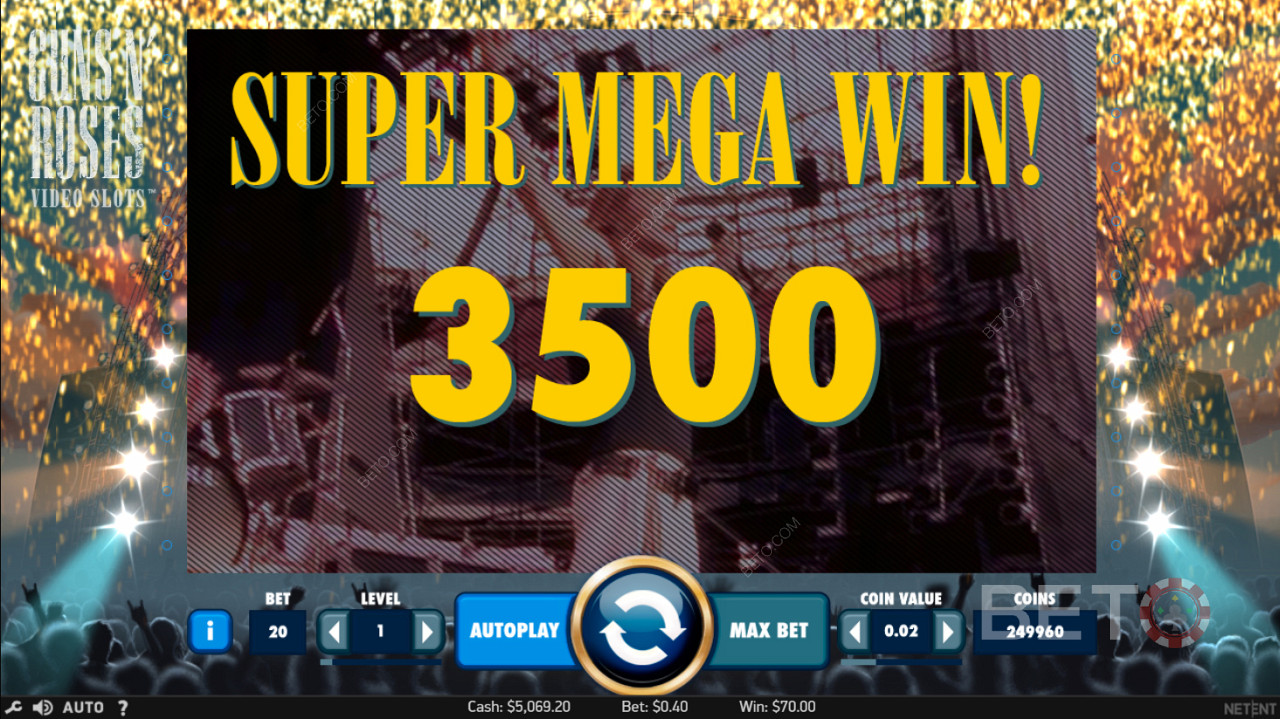 Land den mest eftertragtede Super Mega Win i Guns N